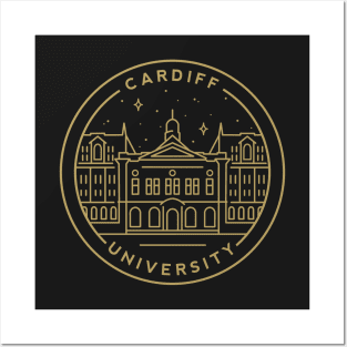 Cardiff University, South Wales Emblem - Gold Posters and Art